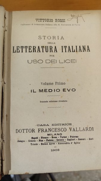 Storia della letteratura italiana