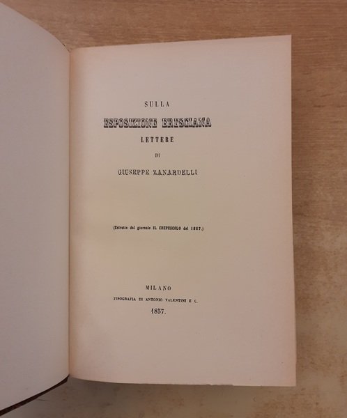 Sull'esposizione di Brescia. Lettere. 1857