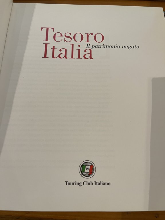 Tesoro il patrimonio negato Italia