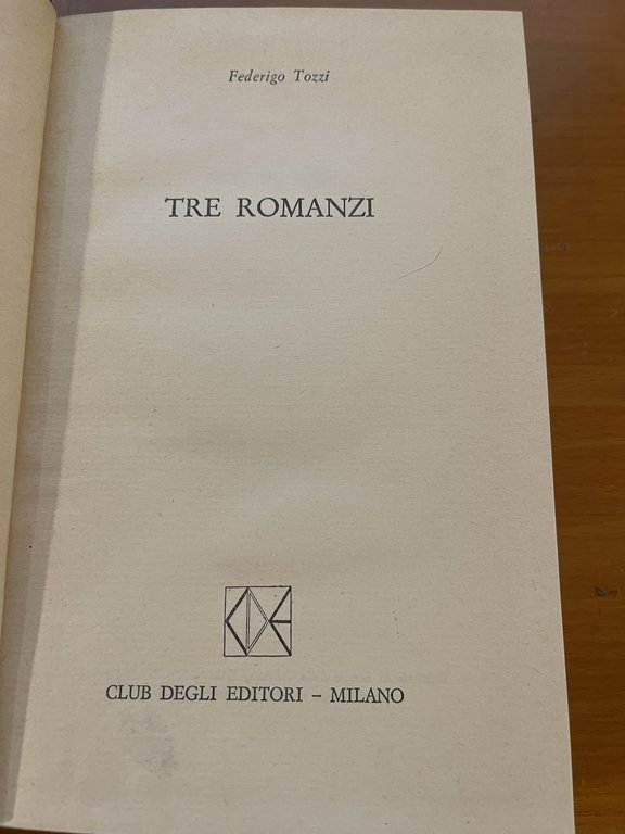 Tre romanzi.