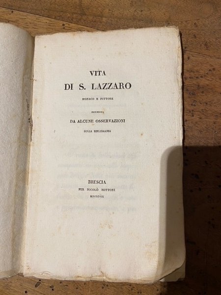 Vita di S. Lazzaro monaco e pittore