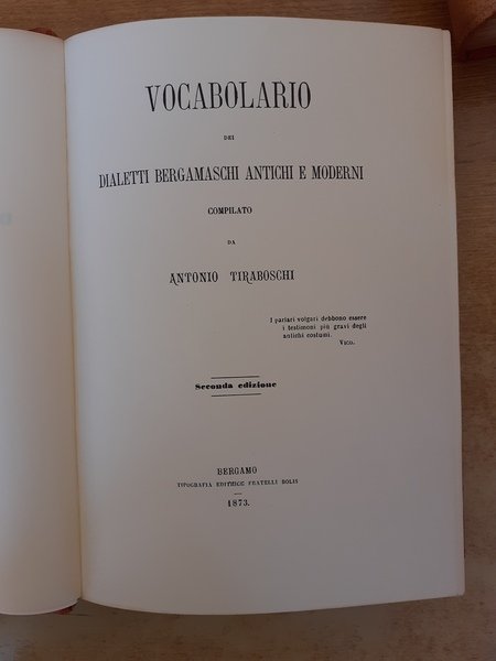 Vocabolario dei dialetti bergamaschi