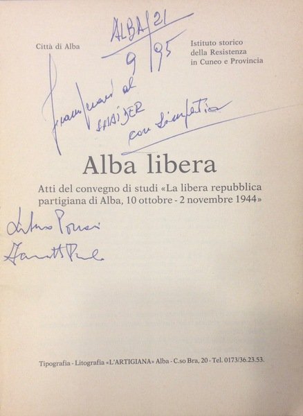 ALBA LIBERA 10 ottobre - 2 novembre 1944