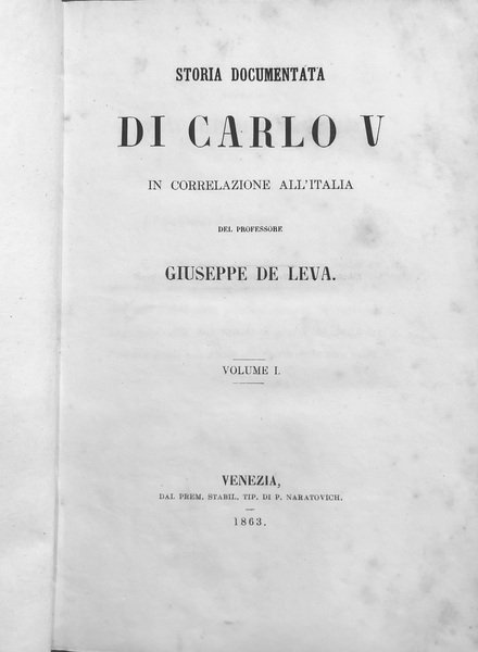 STORIA DOCUMENTATA DI CARLO V IN CORRELAZIONE ALL'ITALIA | Immagine Gallery 1