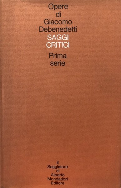 SAGGI CRITICI - Prima serie