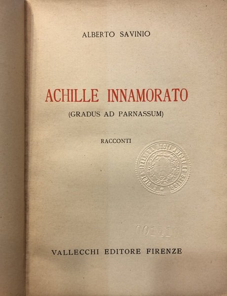 ACHILLE INNAMORATO (Gradus ad Parnassum)