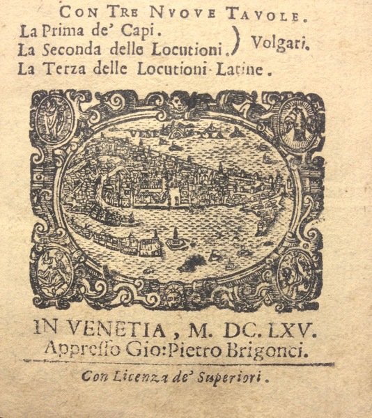ELEGANZE SCIELTE DA ALDO MANUTIO Con la Copia della lingua …