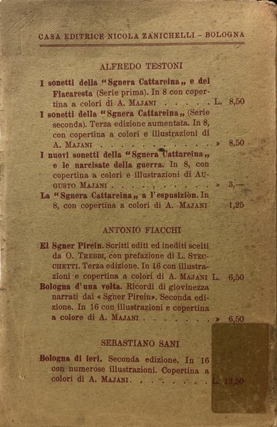 BURATTINI E BURATTINAI BOLOGNESI