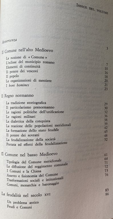 DAL COMUNE MEDIEVALE ALL'UNITÀ. LINEE DI STORIA MERIDIONALE