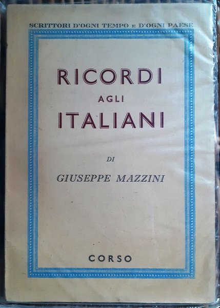 RICORDI AGLI ITALIANI.,