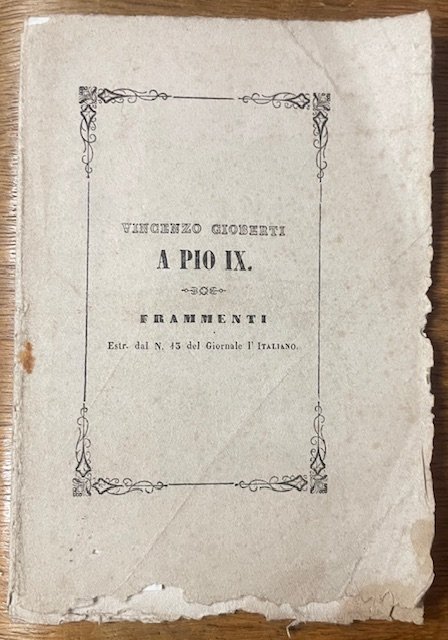 A PIO IX. FRAMMENTI.