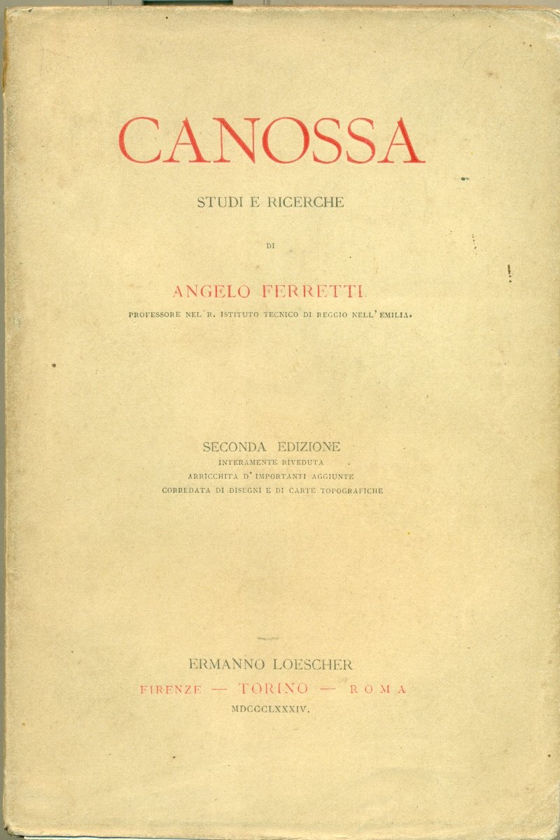CANOSSA: STUDI E RICERCHE.