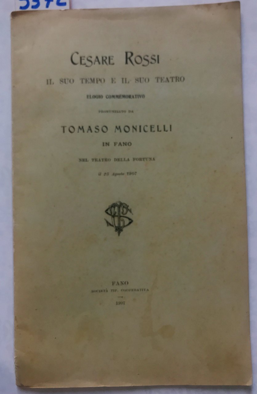 CESARE ROSSI E IL SUO TEMPO E IL SUO TEATRO: …