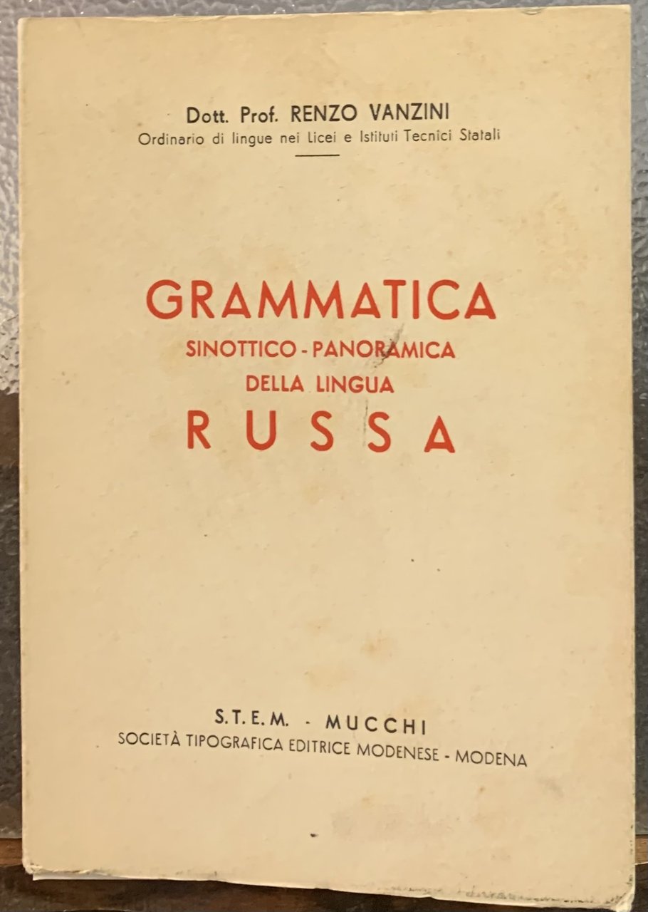 GRAMMATICA SINOTTICO-PANORAMICA DELLA LINGUA RUSSA.