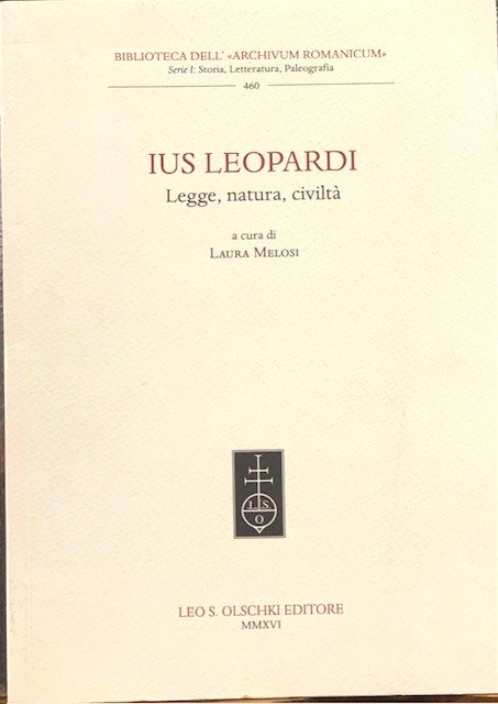 IUS LEOPARDI, LEGGE, NATURA, CIVILTA'.
