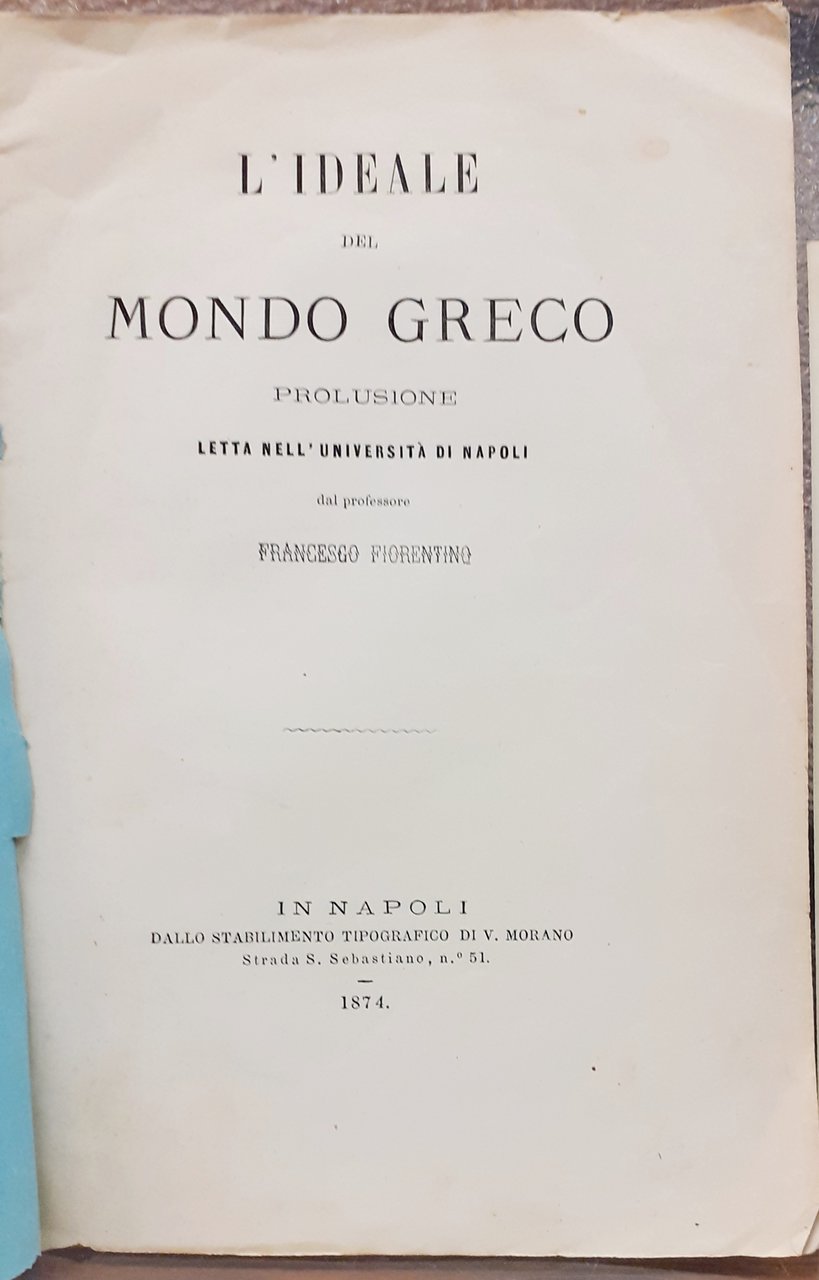 L'IDEALE DEL MONDO GRECO.