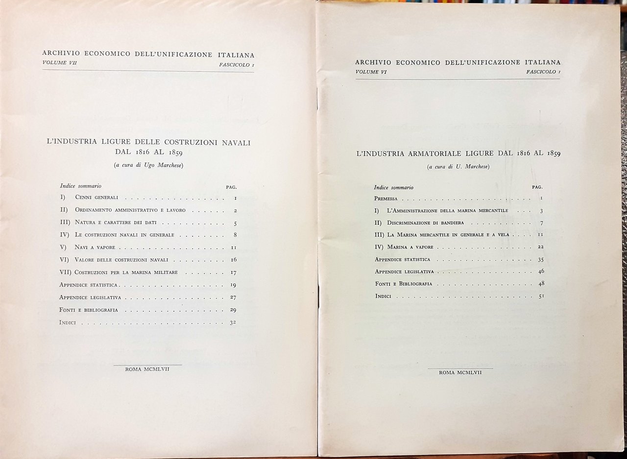L'INDUSTRIA ARMATORIALE LIGURE DAL 1816 AL 1859 / L'INDUSTRIA LIGURE …