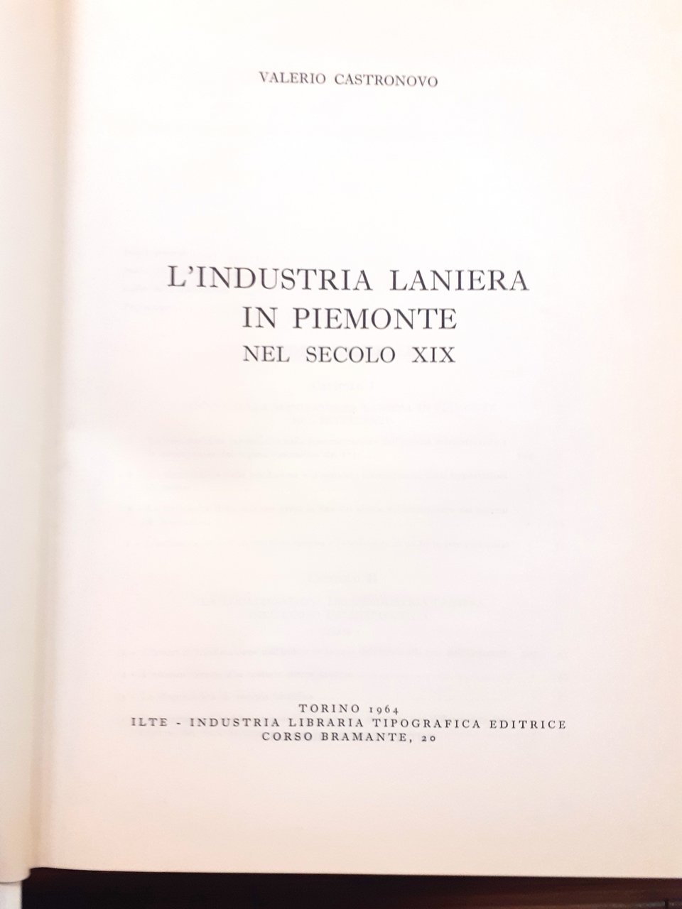 L'INDUSTRIA LANIERA IN PIEMONTE NEL SECOLO XIX.