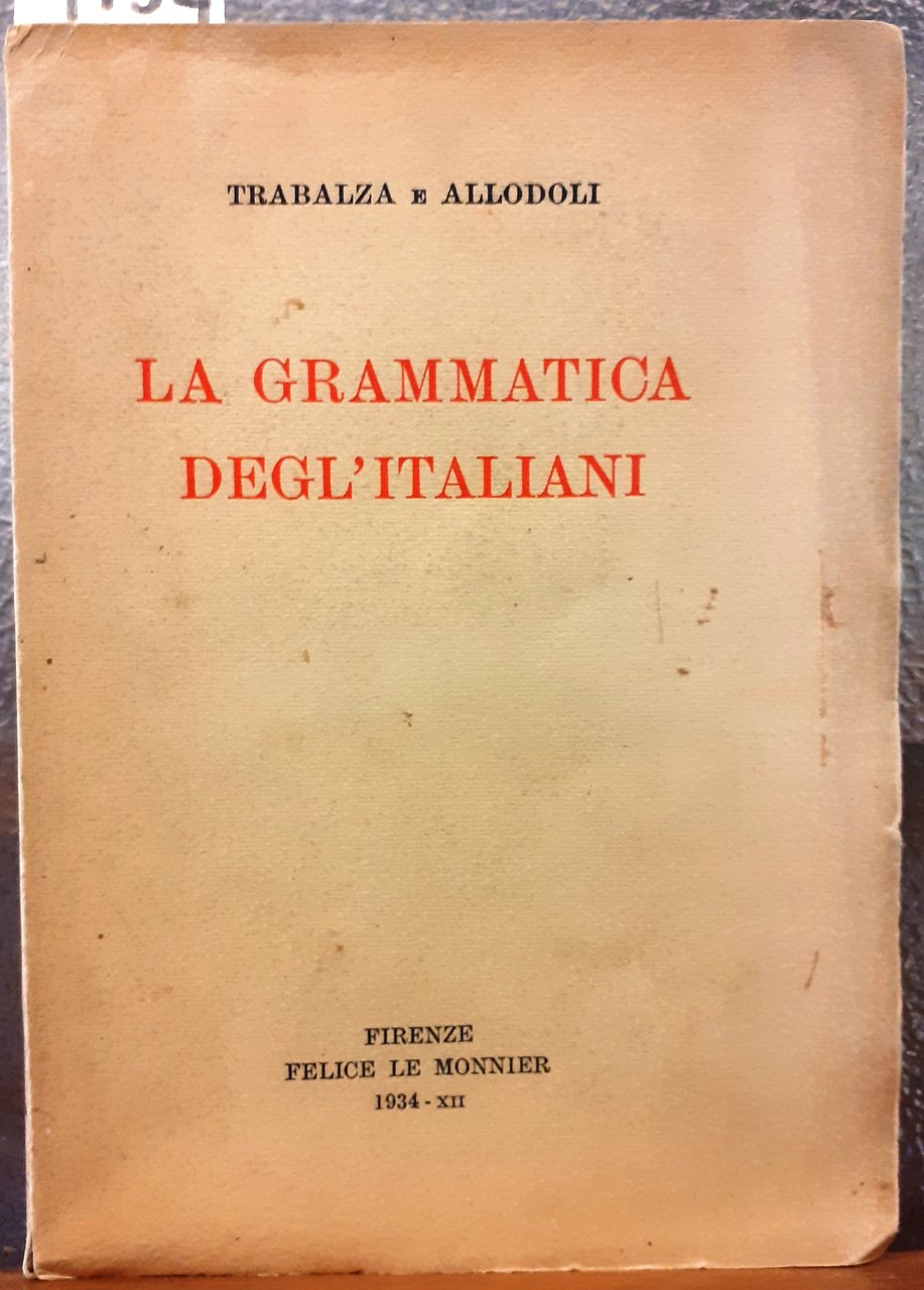 LA GRAMMATICA DEGL'ITALIANI.