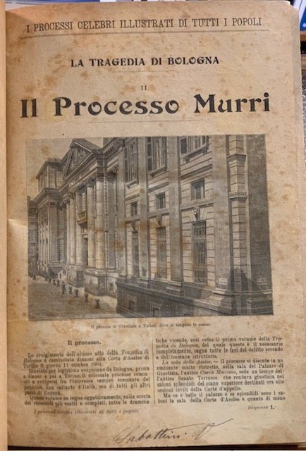 LA TRAGEDIA DI BOLOGNA: IL PROCESSO MURRI. I PROCESSI CELEBRI …