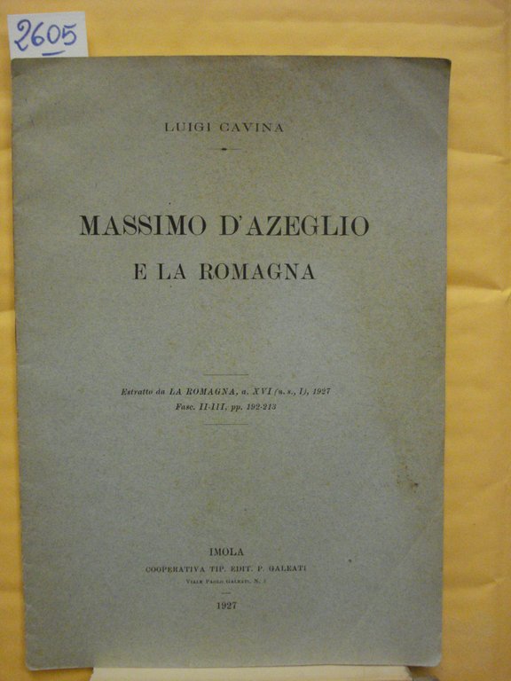 MASSIMO D'AZEGLIO E LA ROMAGNA.