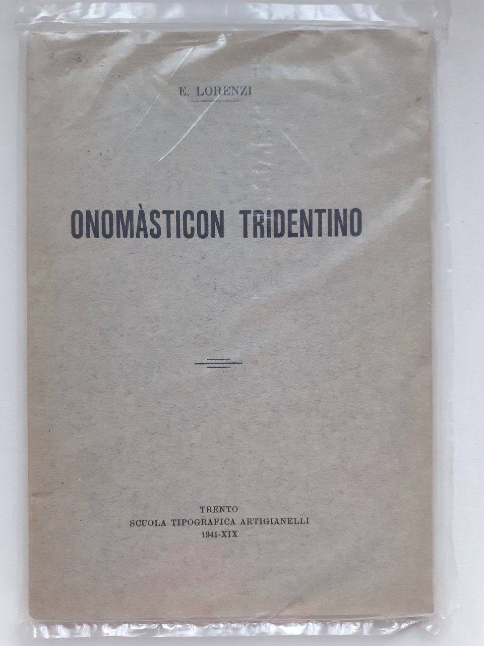 ONOMASTICON TRIDENTINO.