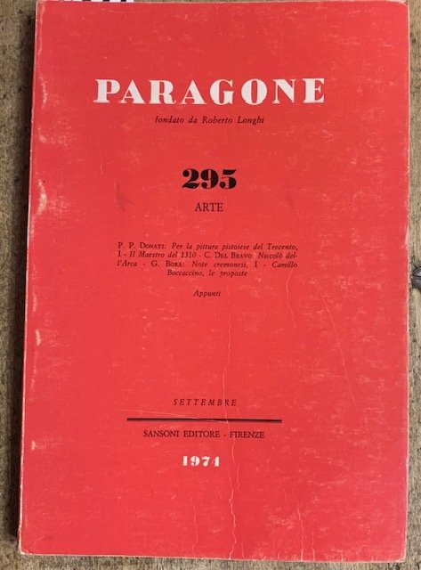PARAGONE. RIVISTA MENSILE DI ARTE FIGURATIVA E LETTERARIA FONDATA DA …