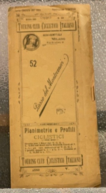PASSO DEL MONTECENERI: PLANIMETRIE E PROFILI CICLISTICI.,Touring Club Ciclistico Italiano.