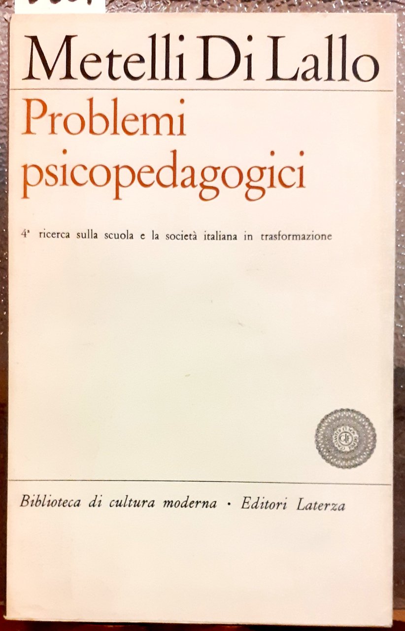 PROBLEMI PSICOPEDAGOGICI. SCUOLA E LINGUAGGIO.