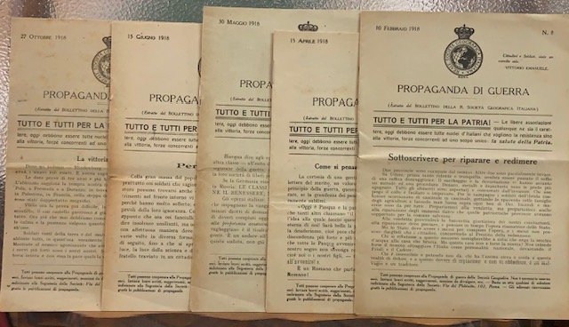 PROPAGANDA DI GUERRA. TUTTO E TUTTI PER LA PATRIA., 10 …
