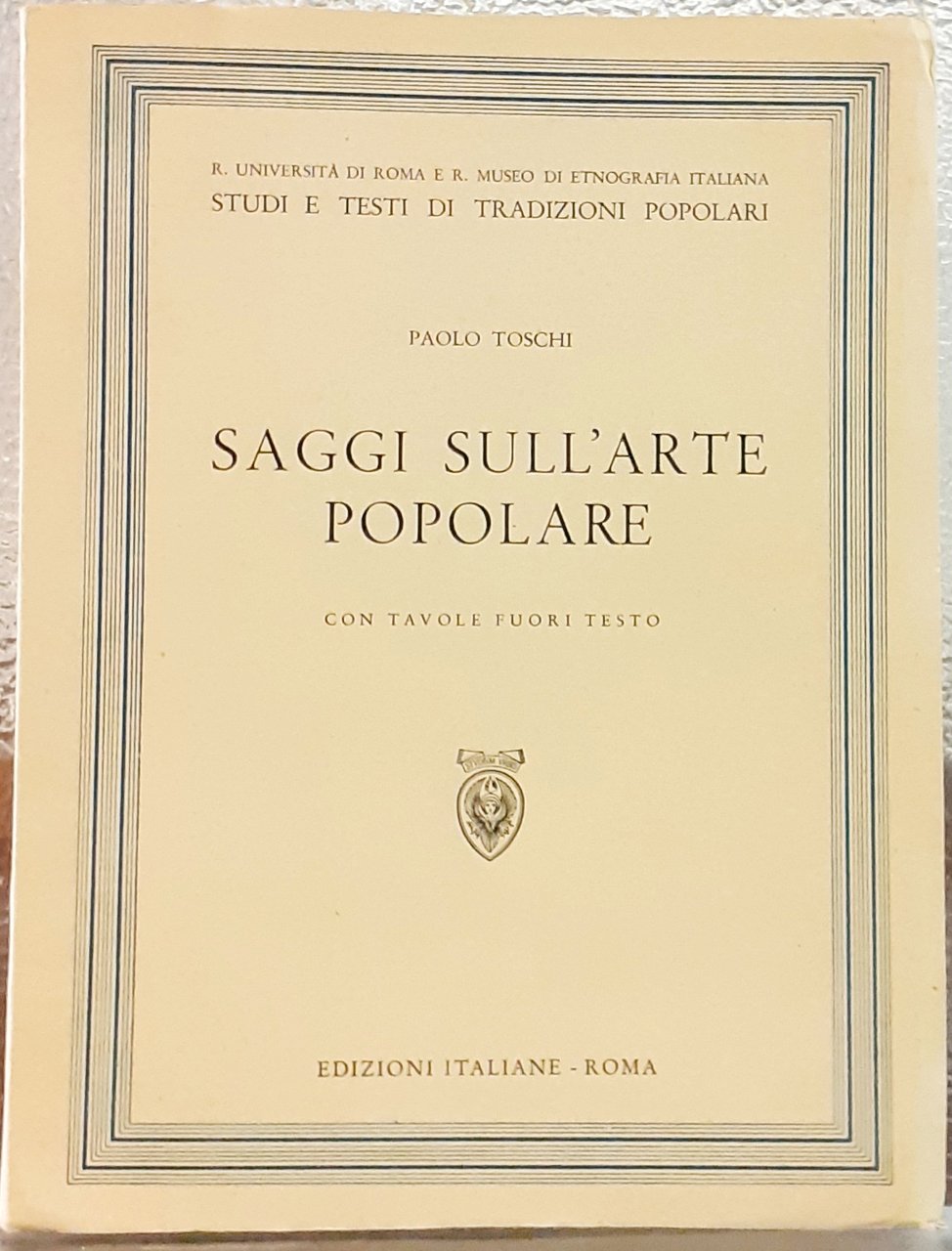 SAGGI SULL'ARTE POPOLARE.