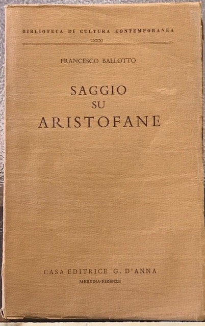 SAGGIO SU ARISTOFANE.