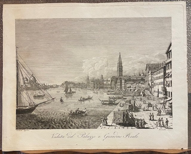 VEDUTA DEL PALAZZO E GIARDINO REALE. (VENEZIA-Riva degli Schiavoni).