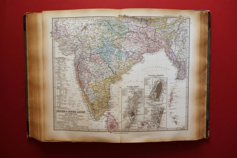 Adolf Stieler's Handatlas Atlante Geografico 95 Carte Gotha Justus Perthes …