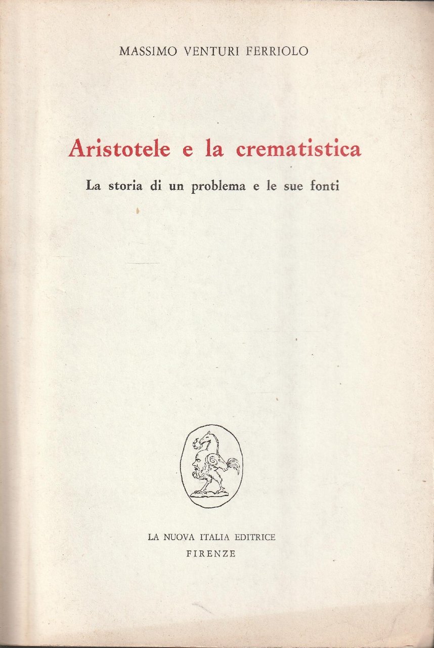 1^ edizione! Aristotele e la crematistica. La storia di un …