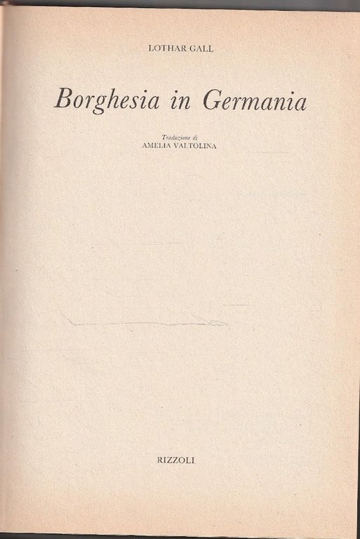 1^ edizione ! Borghesia in Germania