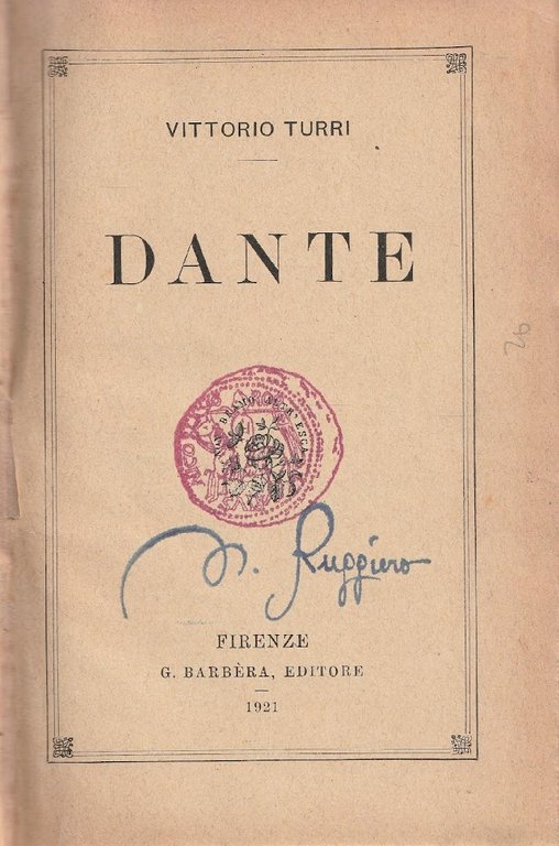 1^ edizione! Dante