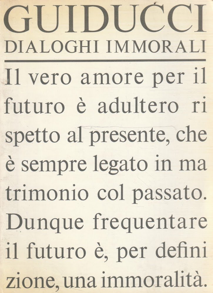 1^ edizione! Dialoghi immorali di Guiducci