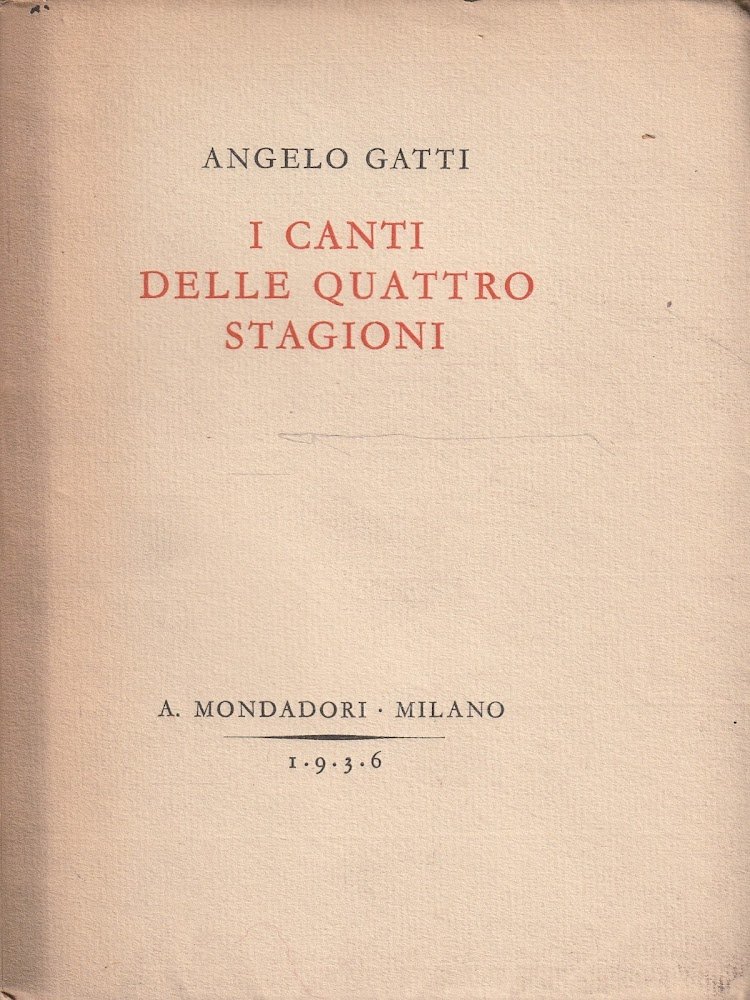 1^ Edizione ! I Canti delle Quattro Stagioni