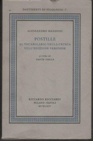 Postille al vocavolario della Crusta nell'edizione veronese
