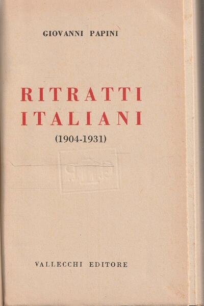 Ritratti italiani di Giovanni Papini