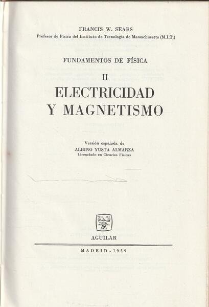 Fundamentos de fisica - II - Eletricidad y magnetismo