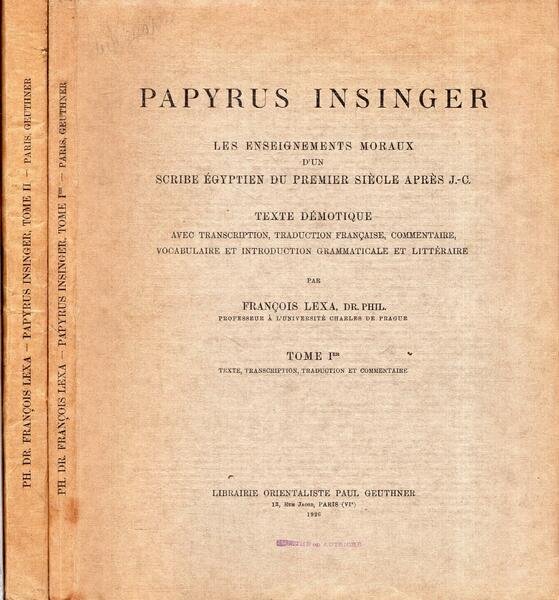 Papyrus Insinger: Les enseignements moraux d'un scribe égyptien du premier … | Immagine principale