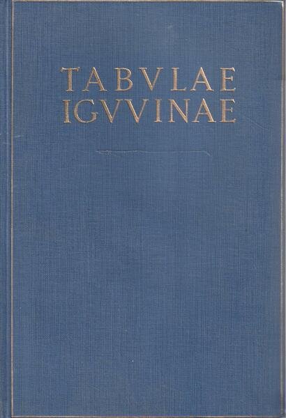 Tabvlae igvvinae. Editae a Iacobo Devoto