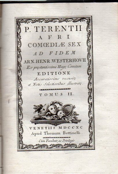 Sei commedie ( 2 tomi)