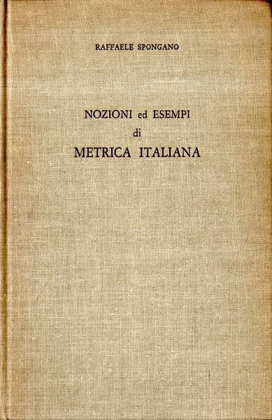 Nozioni ed esempi di metrica italiana