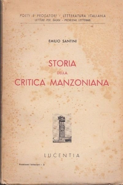 STORIA DELLA CRITICA MANZONIANA | Immagine principale