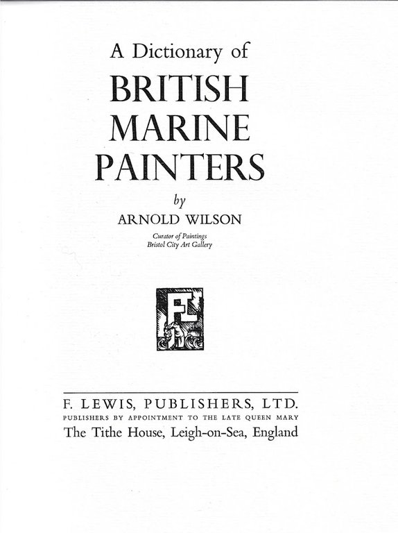 A Dictionary of British Marine Painters