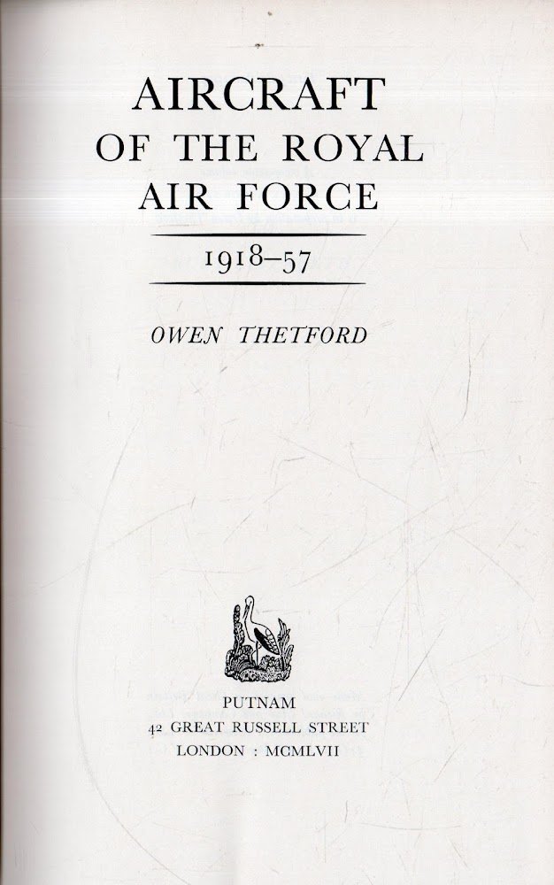 Aircraft of the royal air force (1918-57)