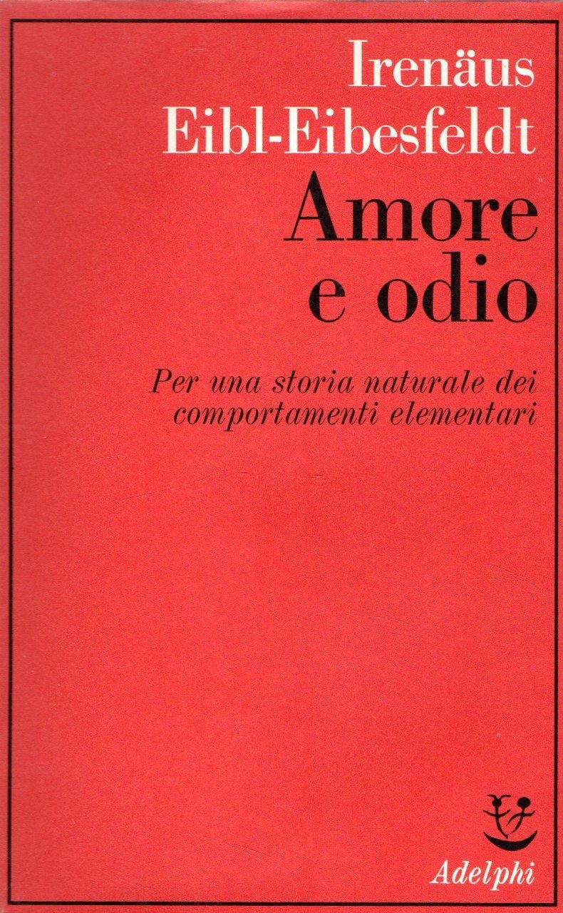 Amore e odio: per una storia naturale dei comportamenti elementari. | Immagine principale